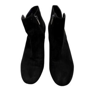 Kenneth Cole Reaction Booties Womens Size 8.5 Tip Plain Wedge Black Ankle Boots